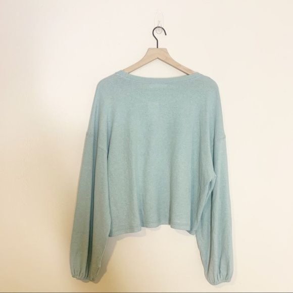 NWT Elodie Mint Brushed Knit Long Sleeve Crewneck Top Large - Picture 3 of 11
